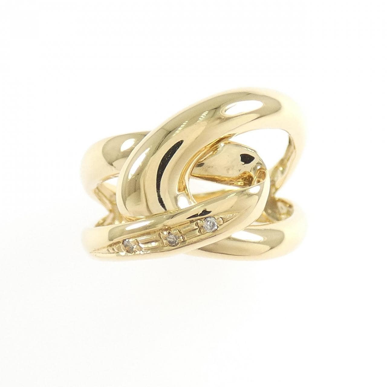 K18YG ダイヤモンド リング 0.03CT