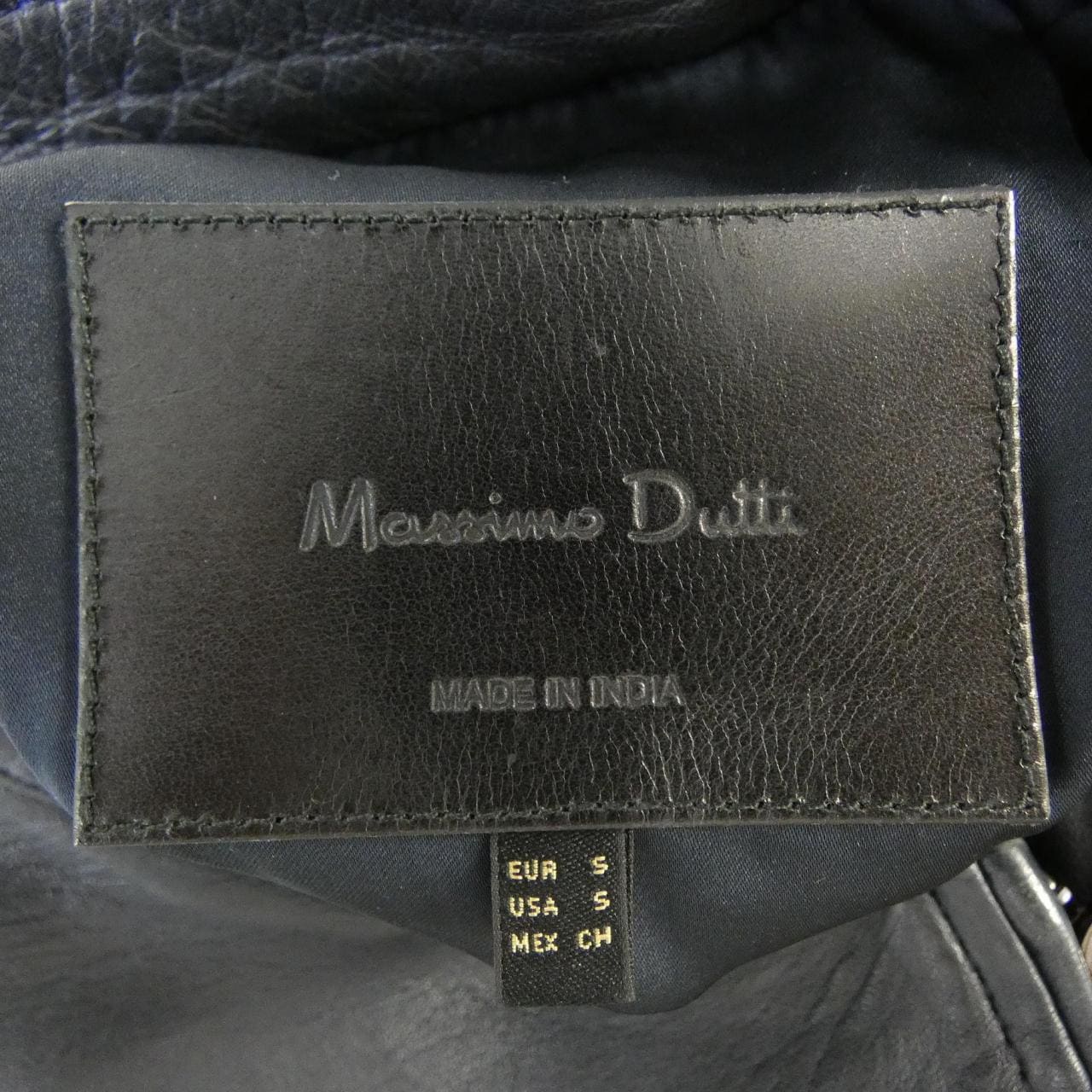 massimodutti レザーライダースジャケット