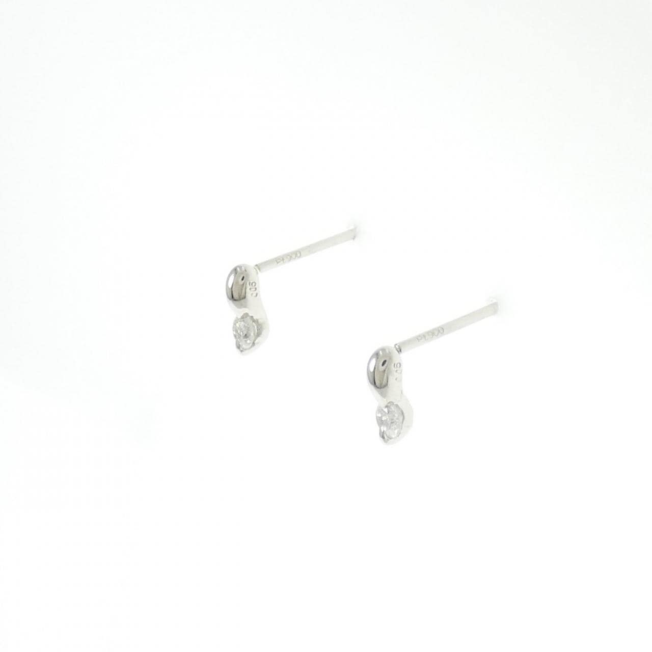 PT900 ダイヤモンド ピアス 0.10CT