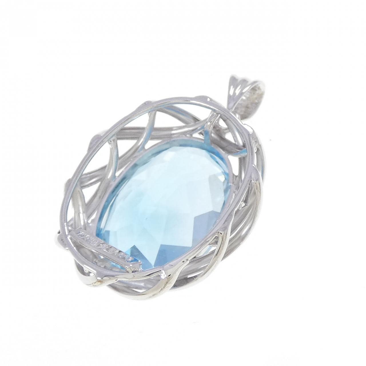 K14WG ブルートパーズ ペンダント 15.02CT