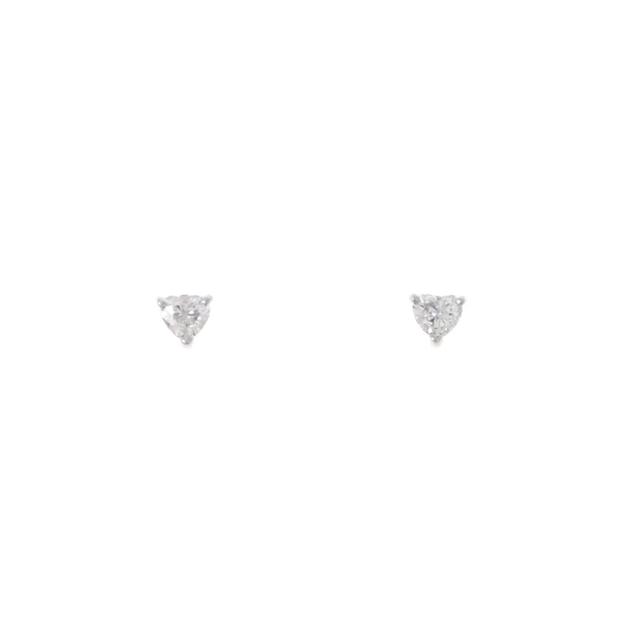 PT900 ハート ダイヤモンド ピアス 0.247CT