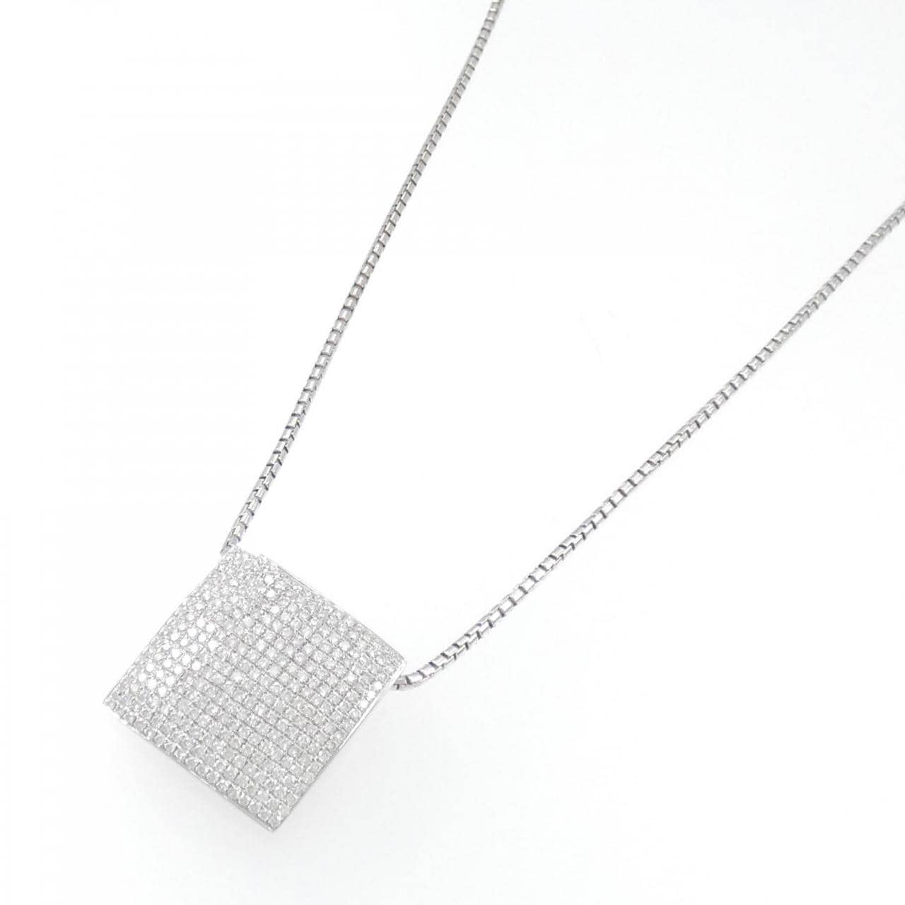 K18WG ダイヤモンド ネックレス 1.39CT