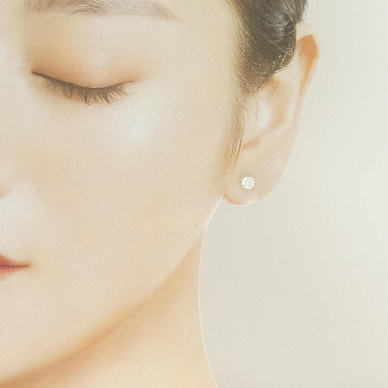 【リメイク】K18YG/ST ダイヤモンド ピアス 0.310CT 0.315CT G SI2 EXT H&C