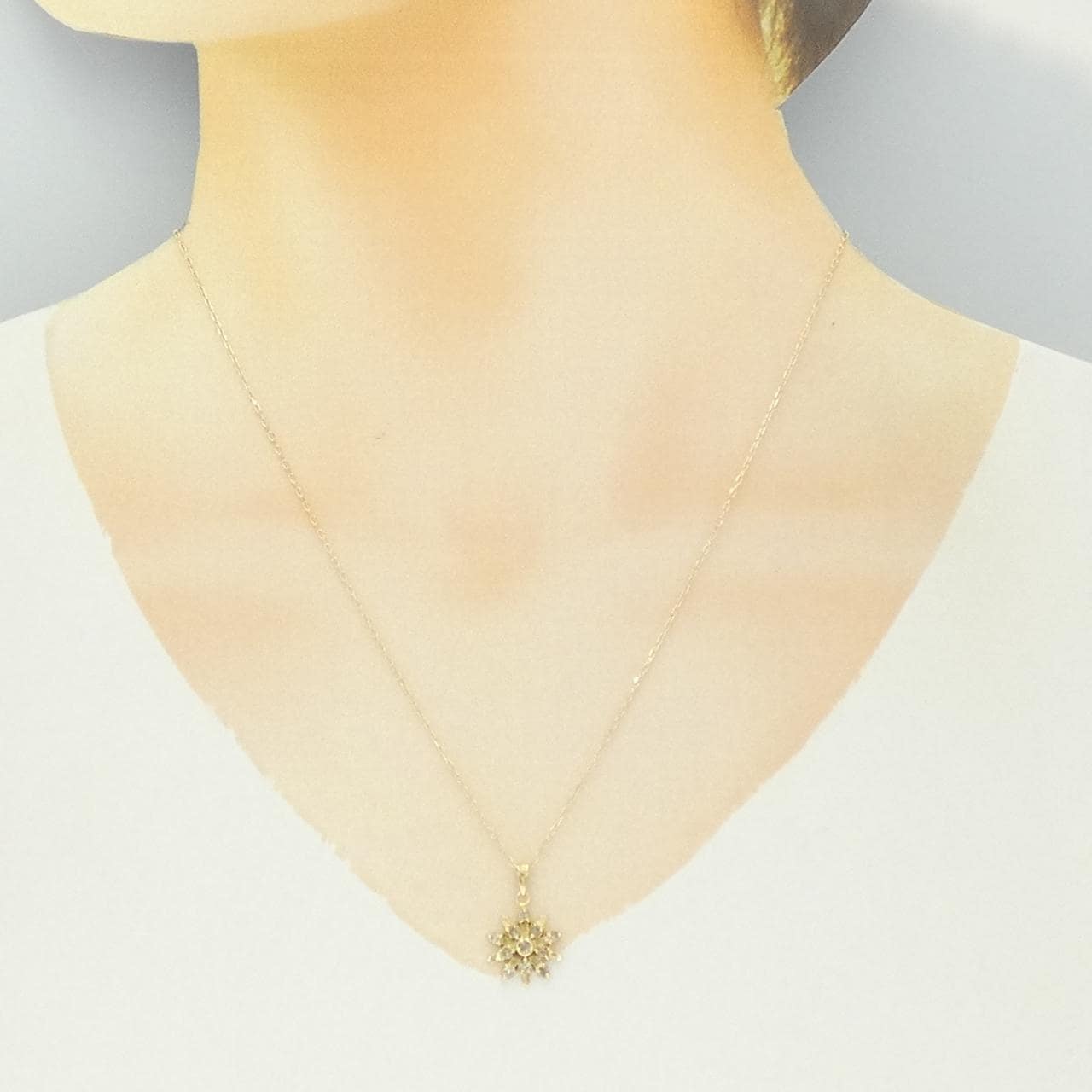 K18YG ダイヤモンド ネックレス 0.3CT