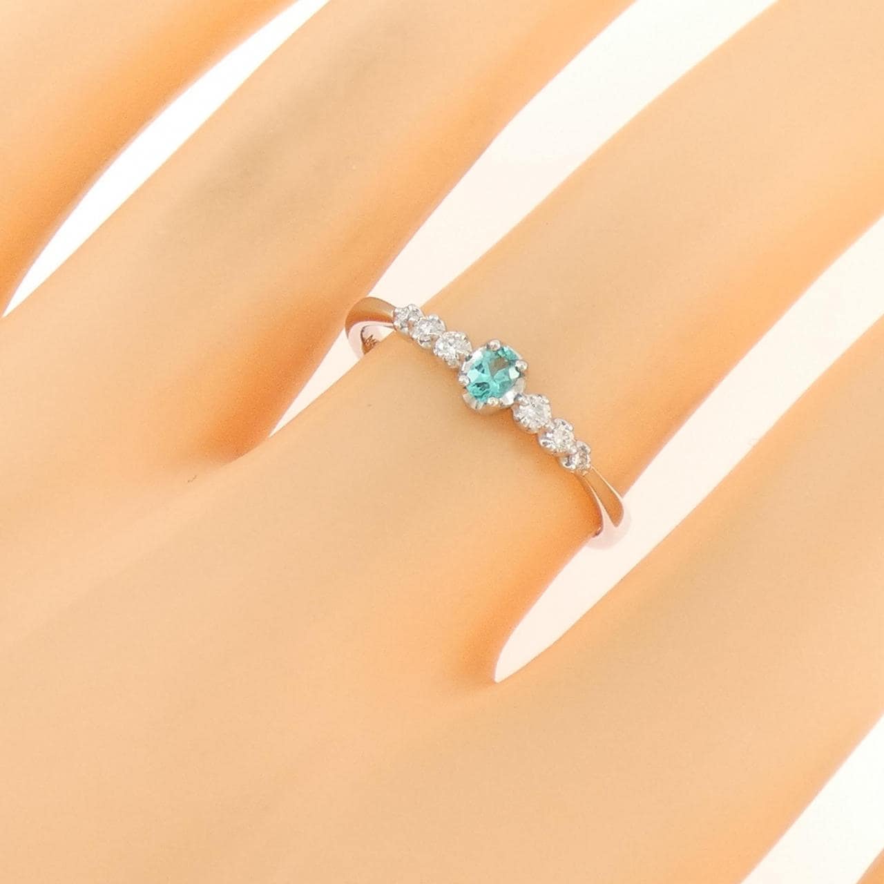 PT900 パライバトルマリン リング 0.09CT