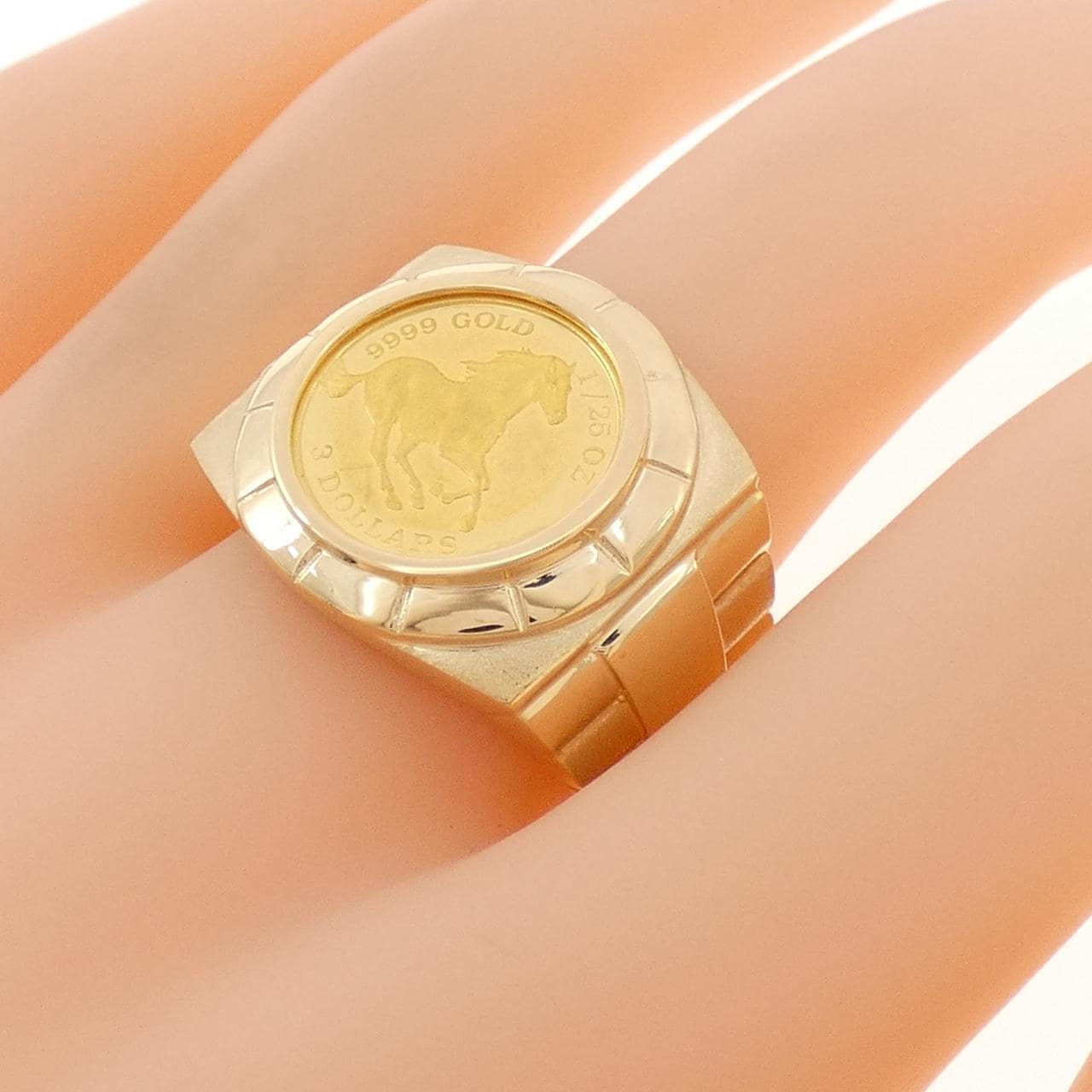 K18YG コイン リング
