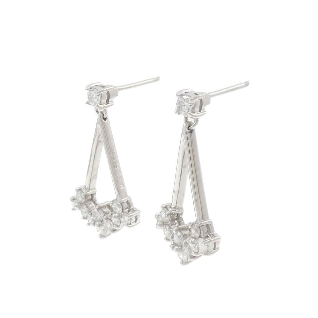 PT900 ダイヤモンド ピアス 0.50CT
