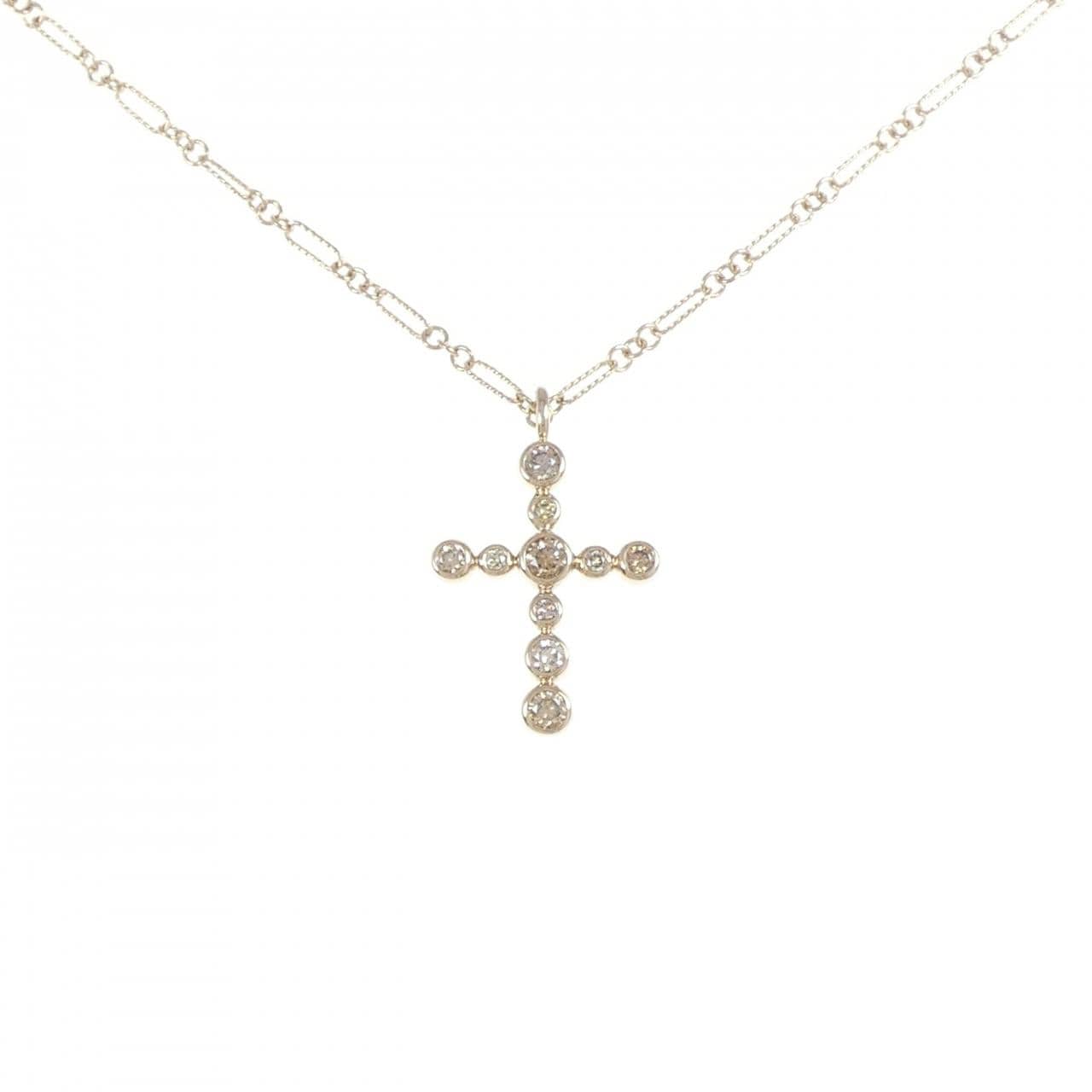 カシケイ クロス ダイヤモンド ネックレス 0.40CT