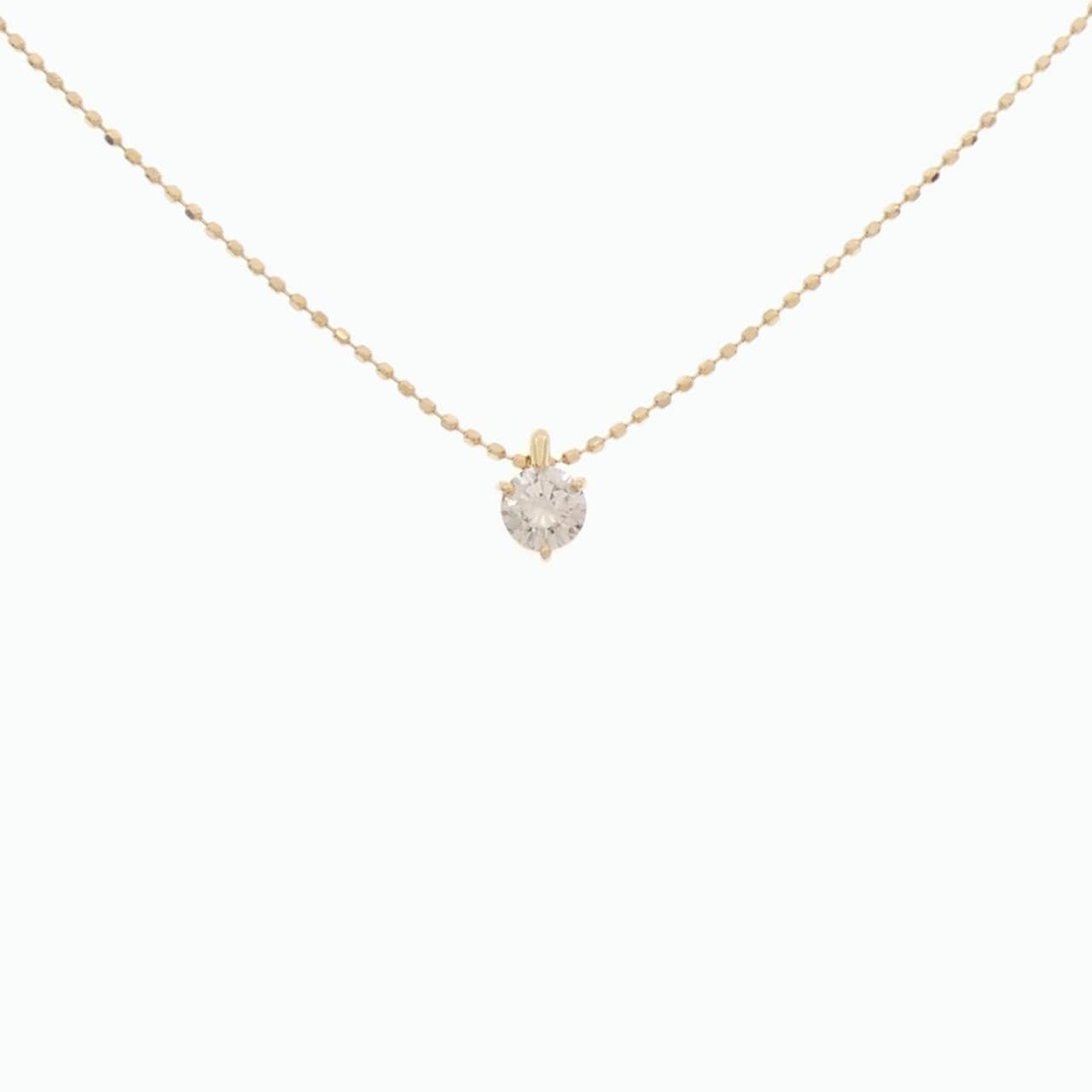 K18YG ソリティア ダイヤモンド ネックレス 0.22CT