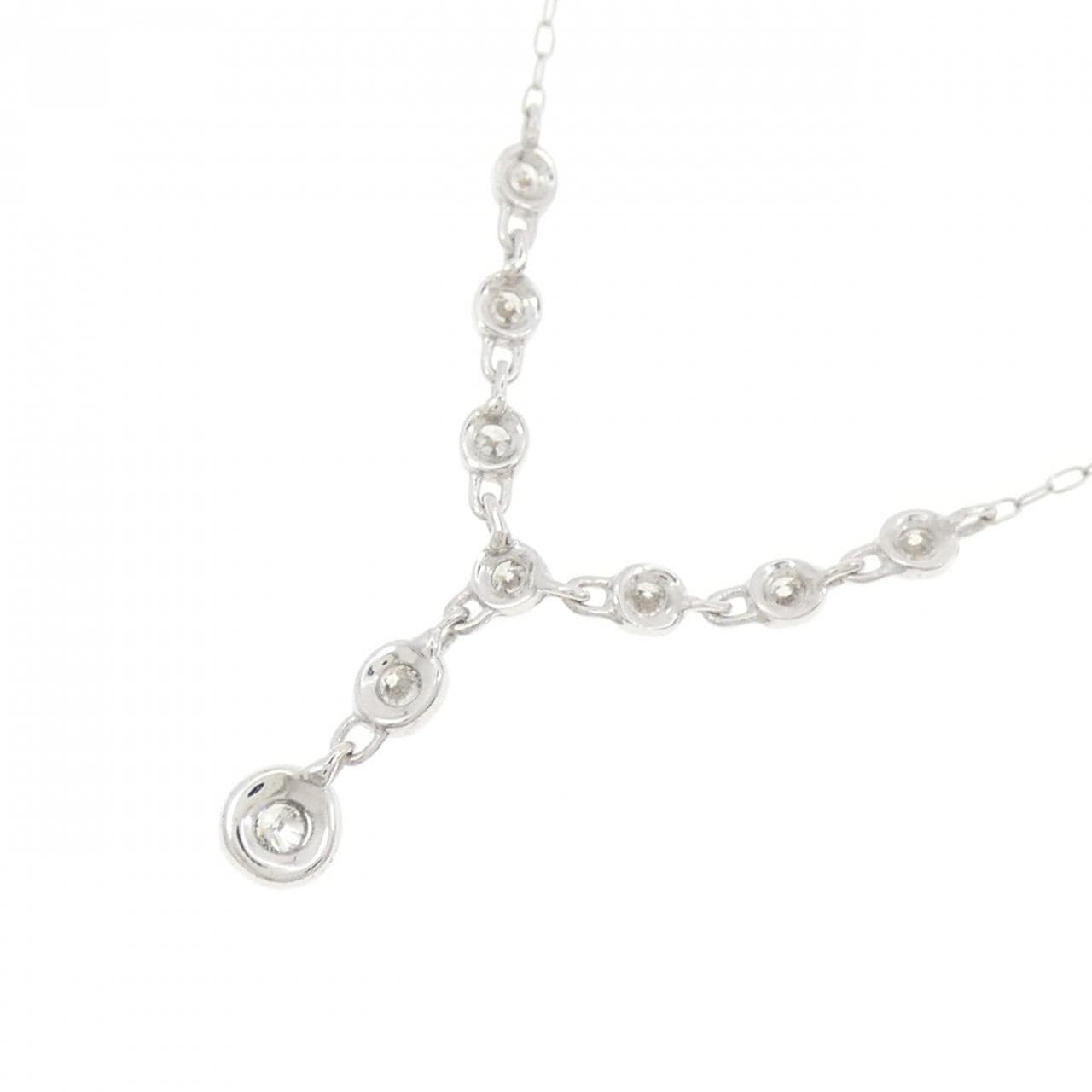 K18WG ダイヤモンド ネックレス 0.20CT