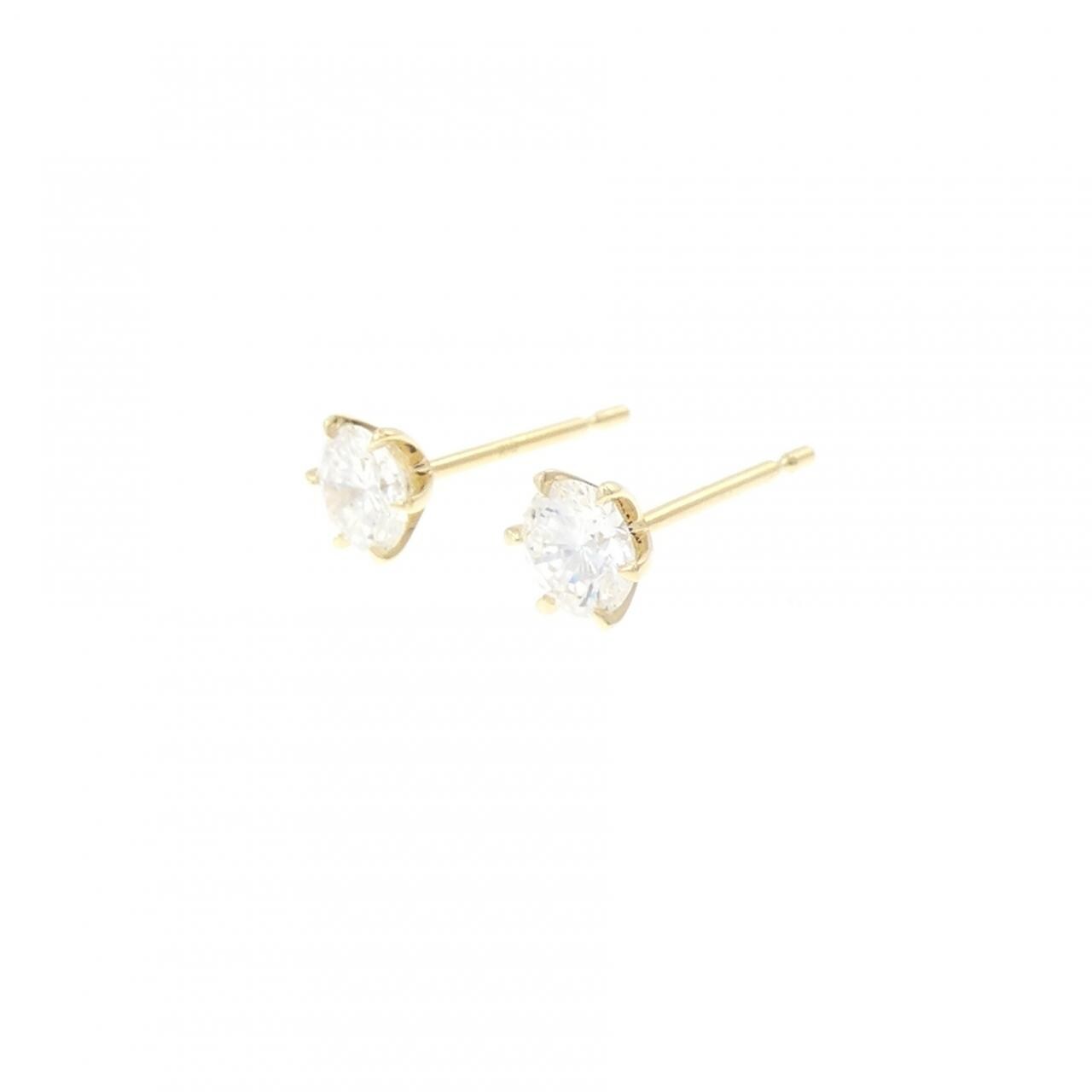【リメイク】K18YG/ST ダイヤモンド ピアス 0.302CT 0.318CT D VS1-2 VG-G