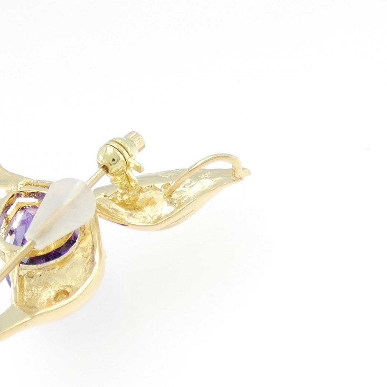18KYG バード アメジスト ブローチ 3.25CT