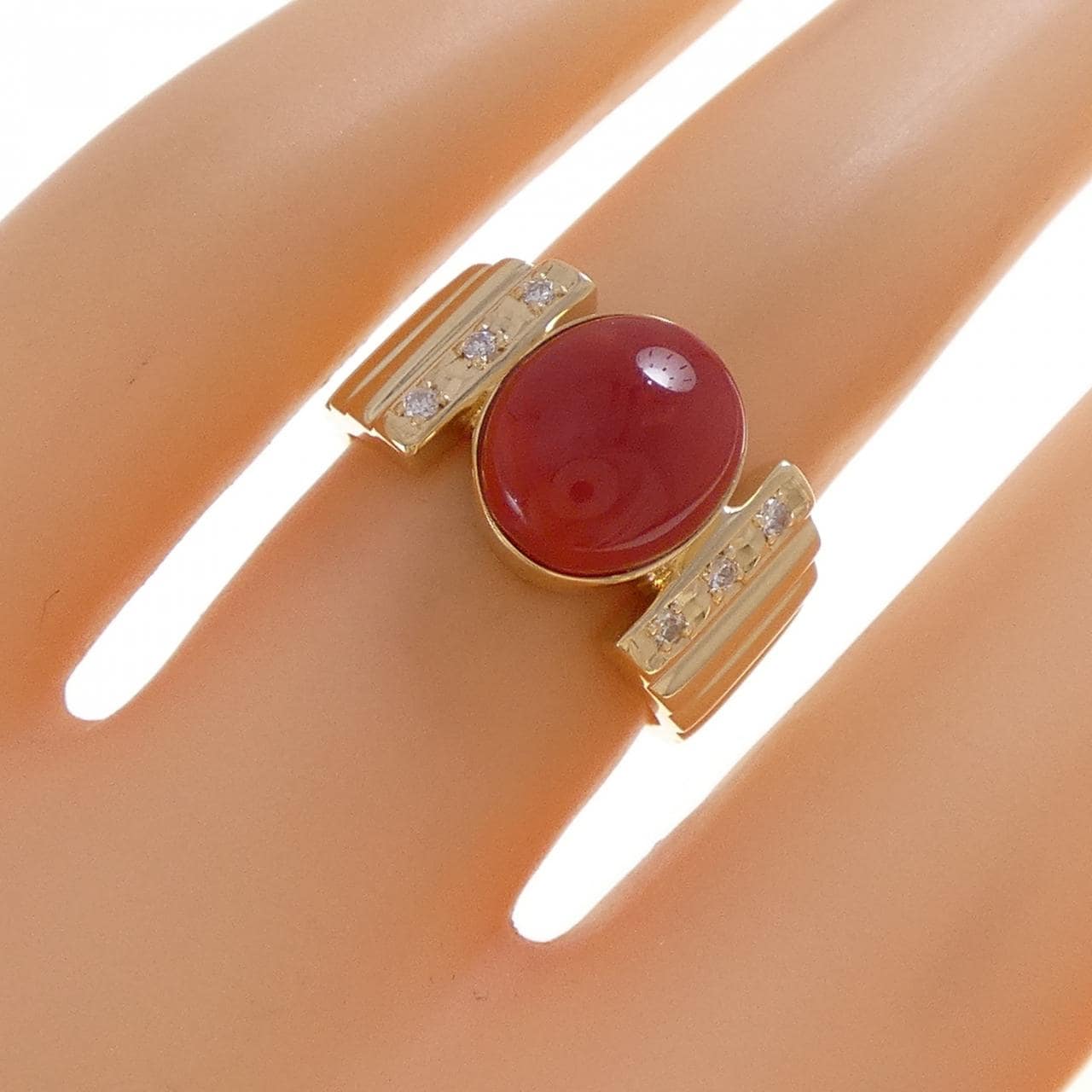 K18YG サンゴ リング