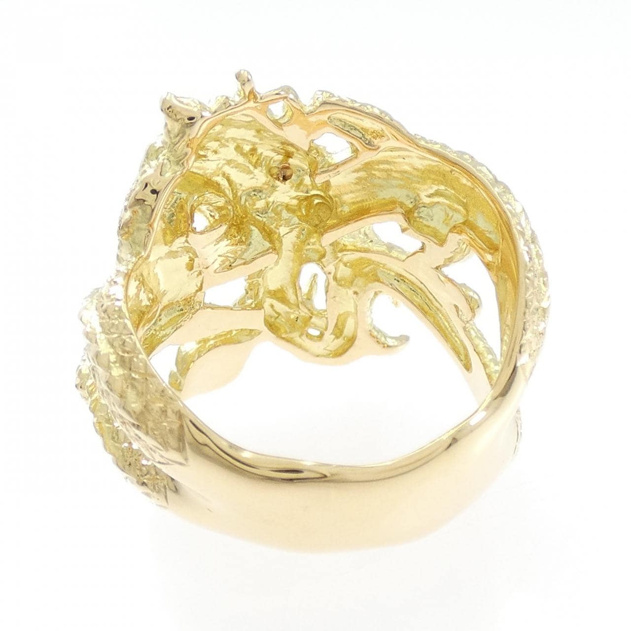 K18YG ドラゴン ダイヤモンド リング 0.02CT