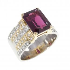 PT900/K18YG ガーネット リング 3.90CT