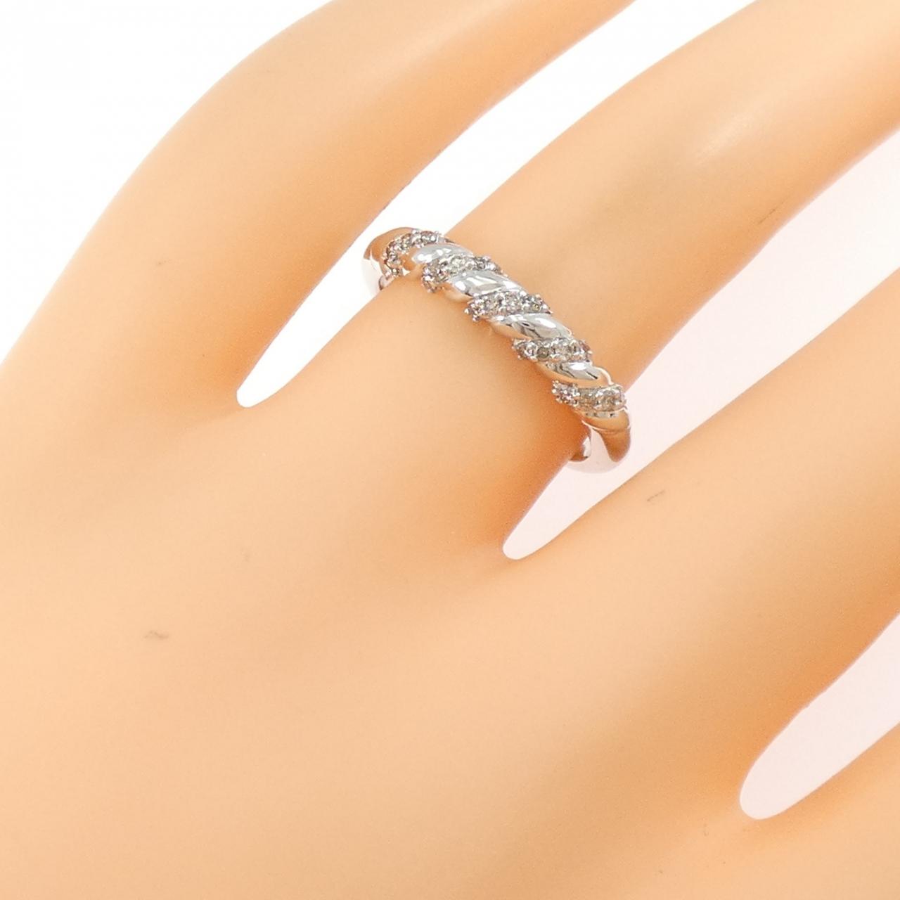 K18WG ダイヤモンド リング 0.15CT