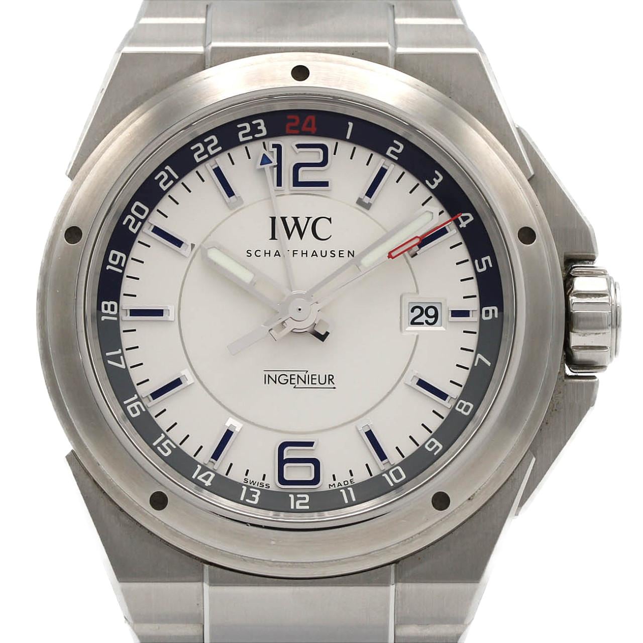 【ノーメンテナンス還元価格】IWC インヂュニアデュアルタイム IW324404 SS 自動巻