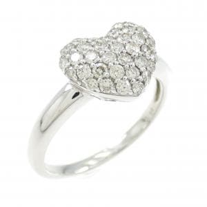 PT900 ハート パヴェ ダイヤモンド リング 0.52CT