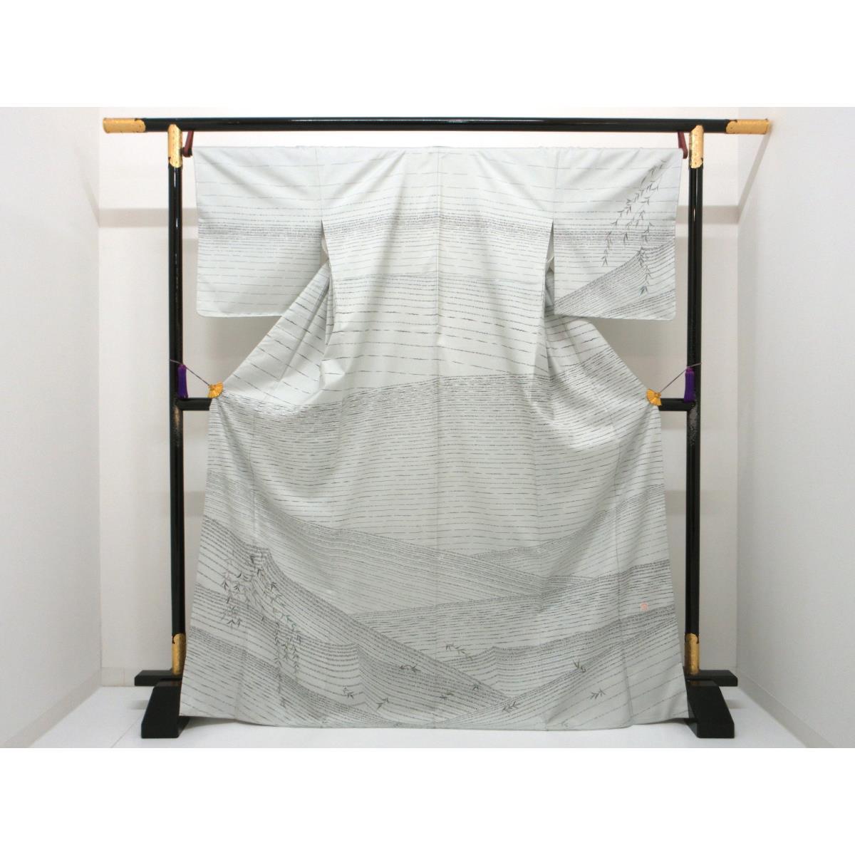 訪問着　証紙付【牛首紬】