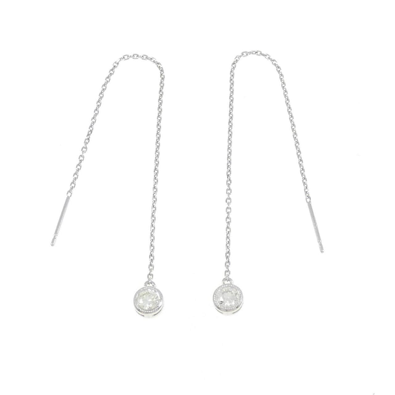 K18WG ダイヤモンド ピアス 0.42CT