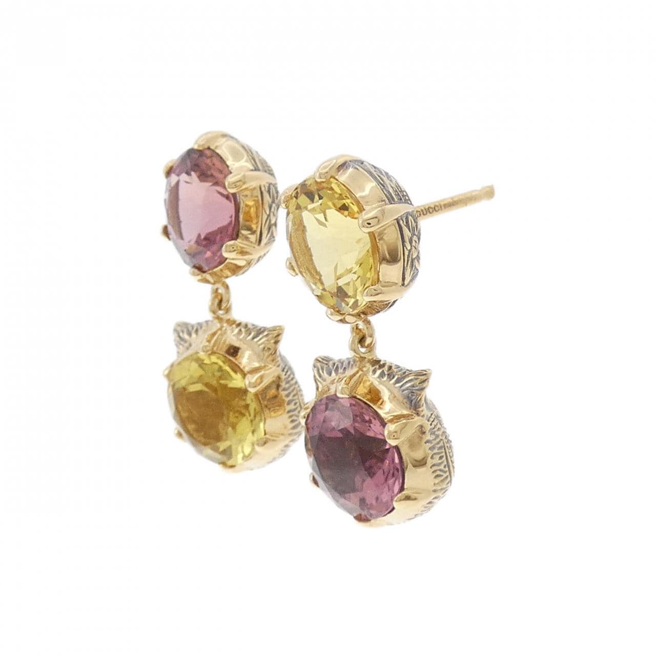 グッチ カラーストーン ピアス