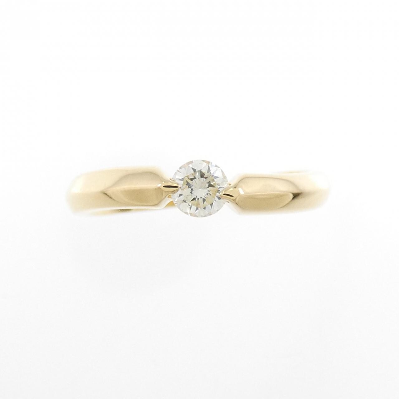 K18YG ソリティア ダイヤモンド リング 0.20CT