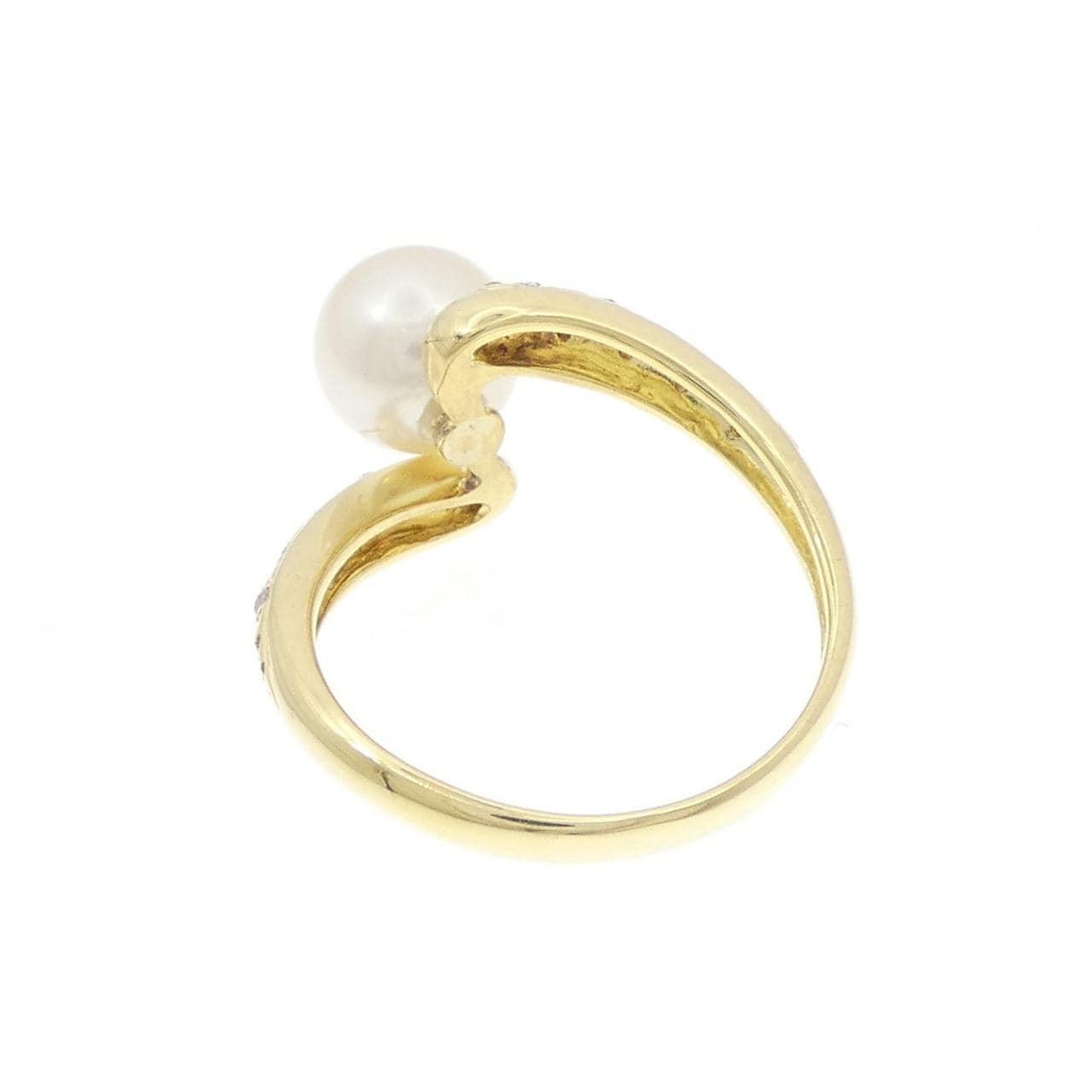K18YG Akoya pearl ring 7.3mm