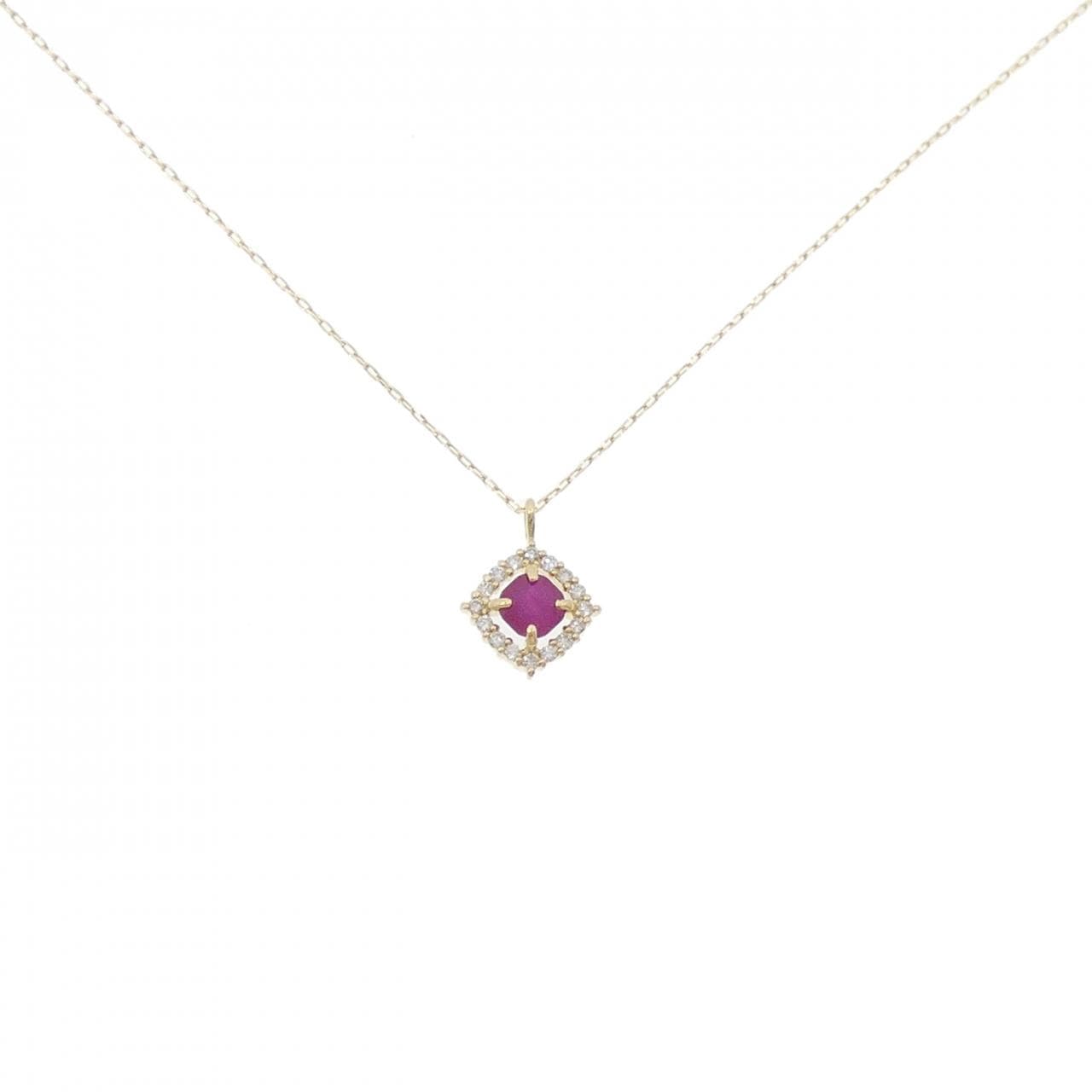 【新品】K18YG ルビー ネックレス 0.25CT