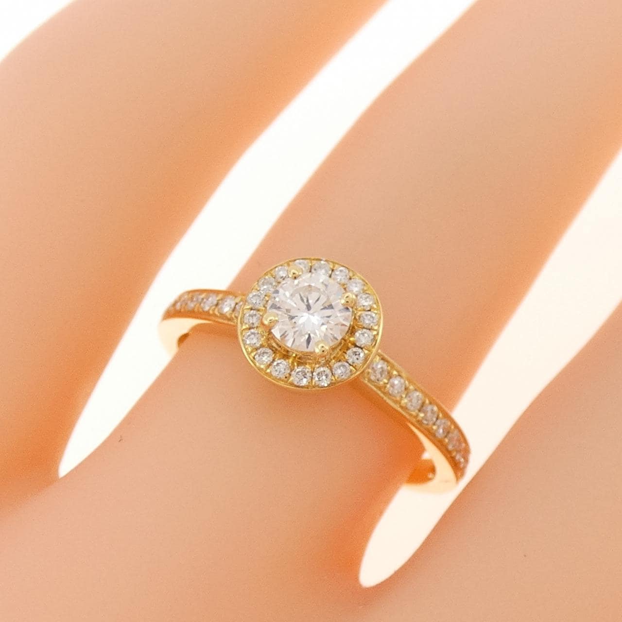 750YG ダイヤモンド リング 0.40CT