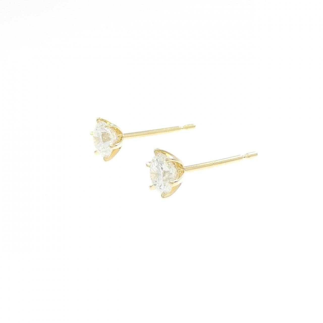【リメイク】K18YG/ST ダイヤモンド ピアス 0.346CT 0.352CT G-H SI2 VG