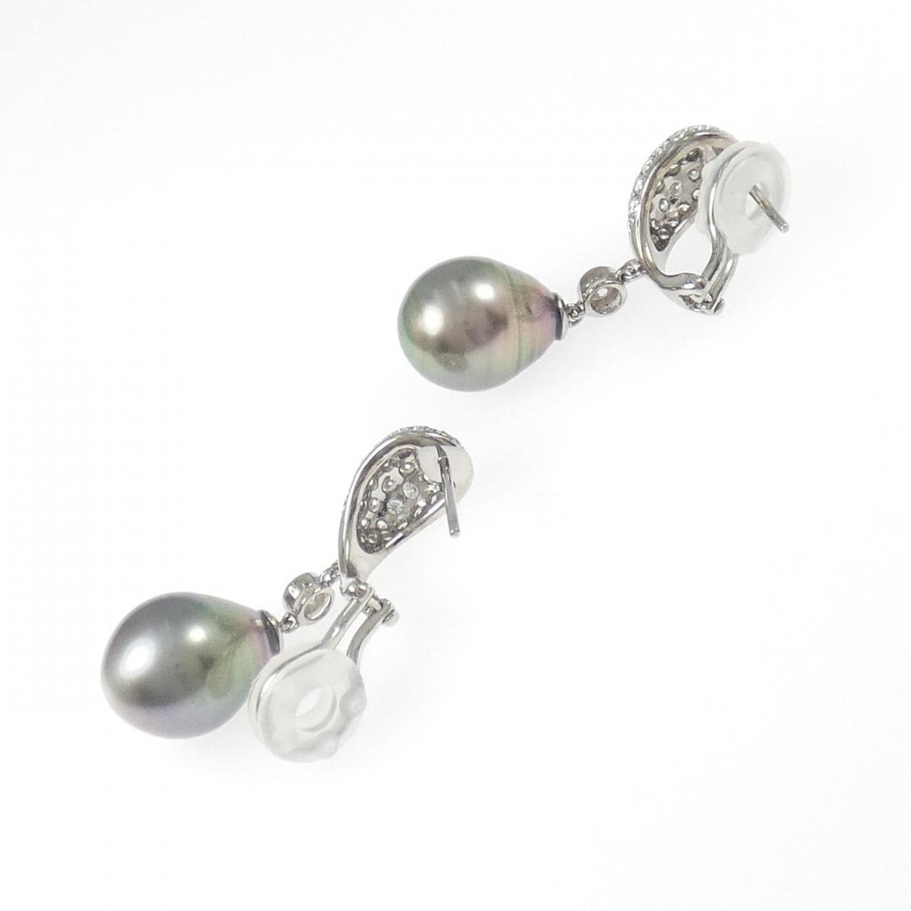 750WG 黒蝶パール ピアス