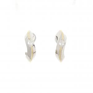 PT900/K18YG ダイヤモンド ピアス 0.68CT
