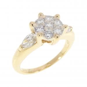 K18YG ダイヤモンド リング 0.86CT
