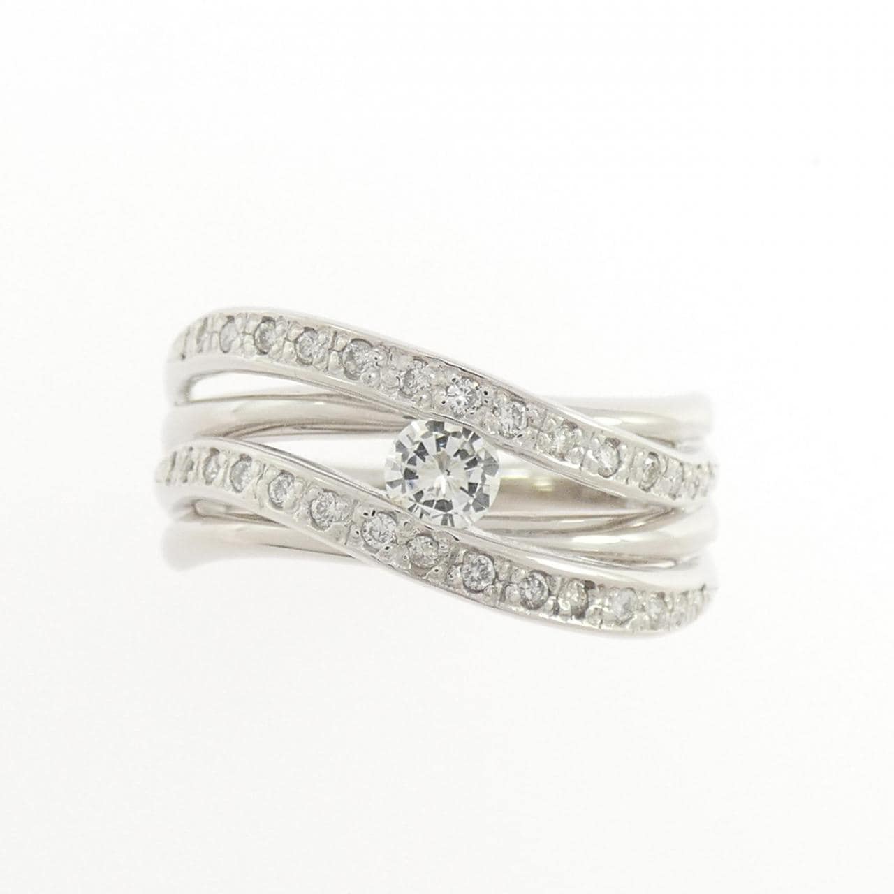 K18WG ダイヤモンド リング 0.30CT