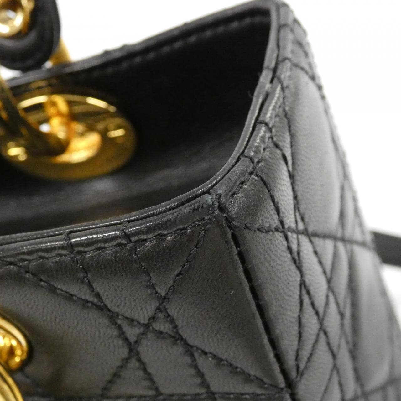 【ヴィンテージ】クリスチャンディオール レディ ディオール ミディアム CAL44550 バッグ