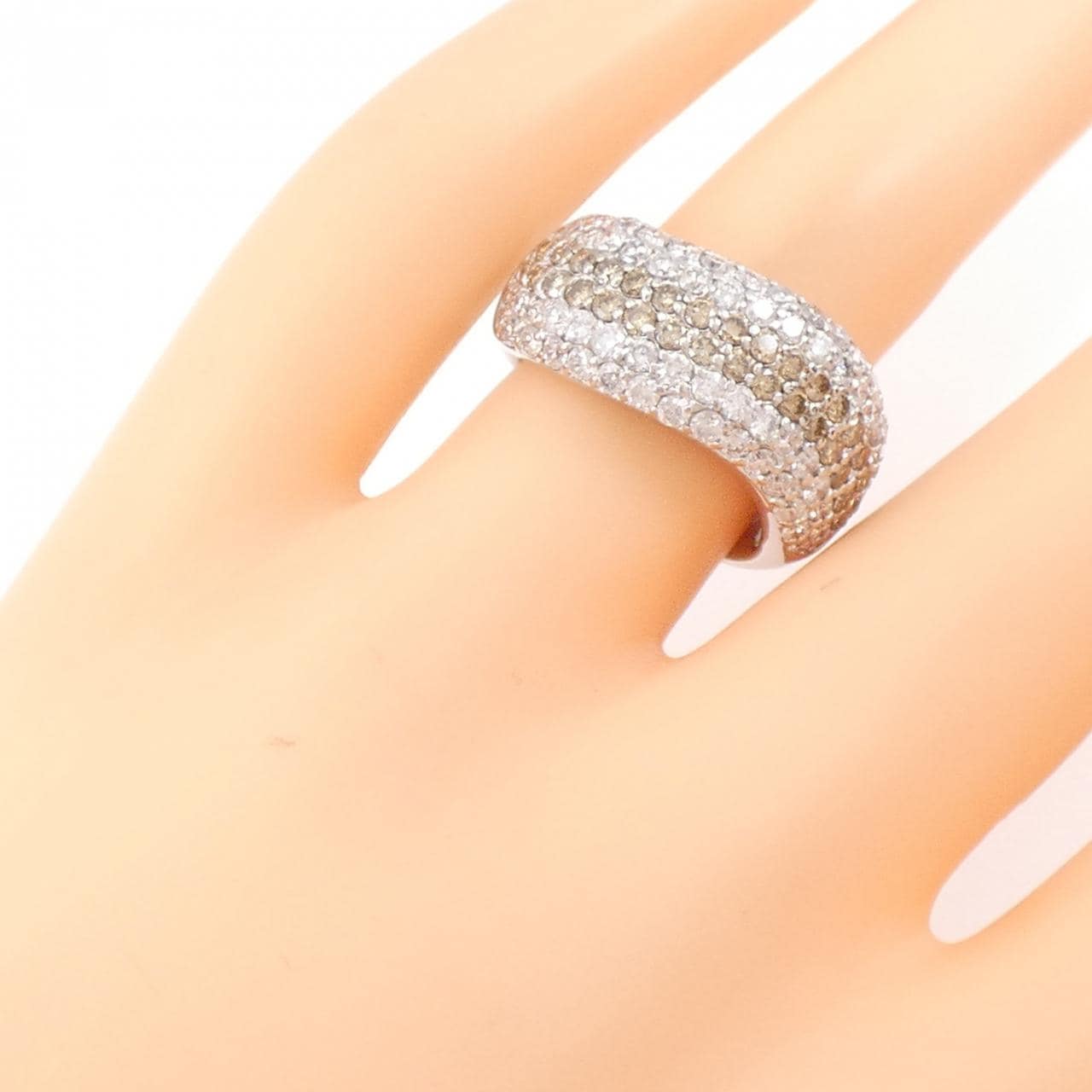 K18WG ダイヤモンド リング 1.29CT