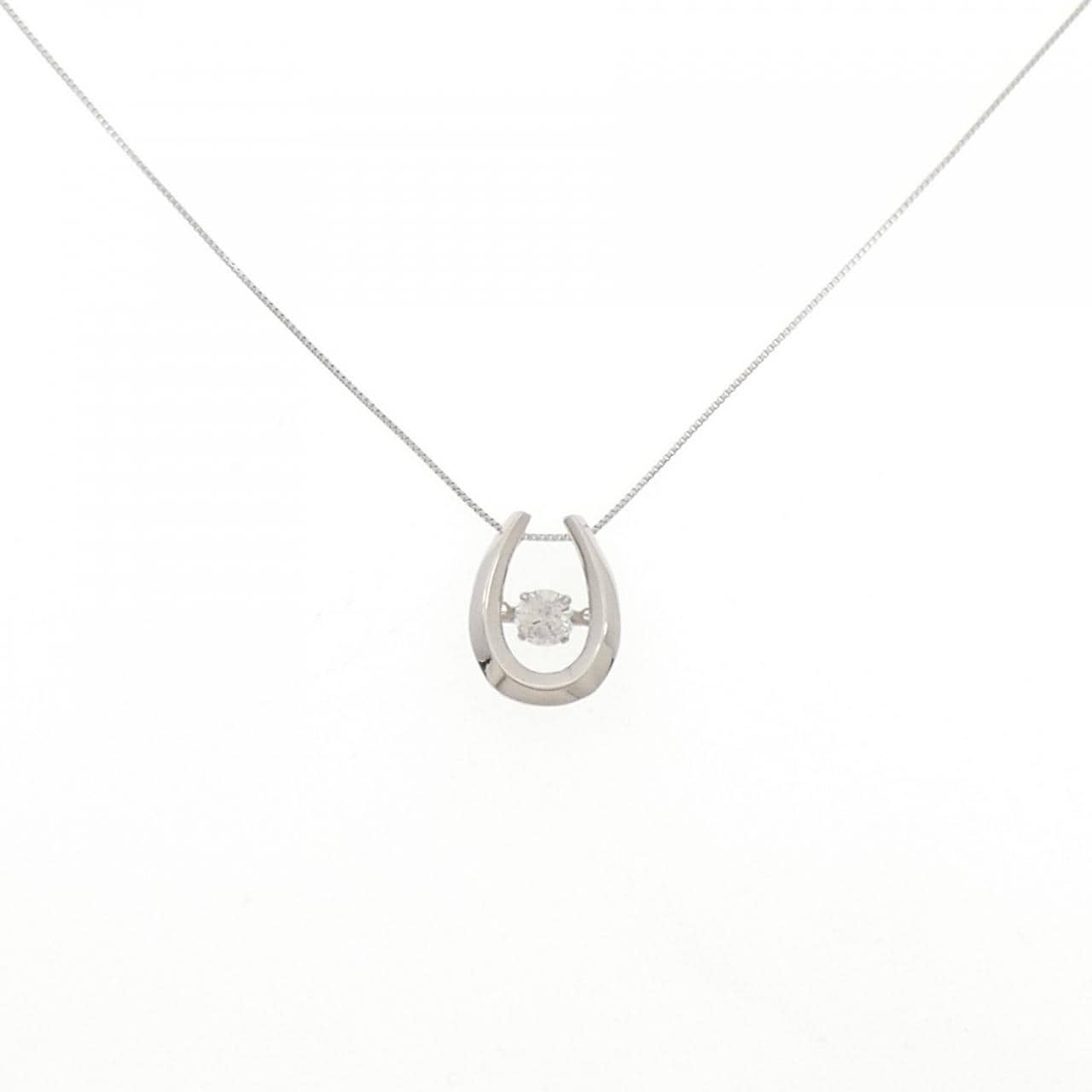 PT900/PT850 ホースシュー ダイヤモンド ネックレス 0.31CT