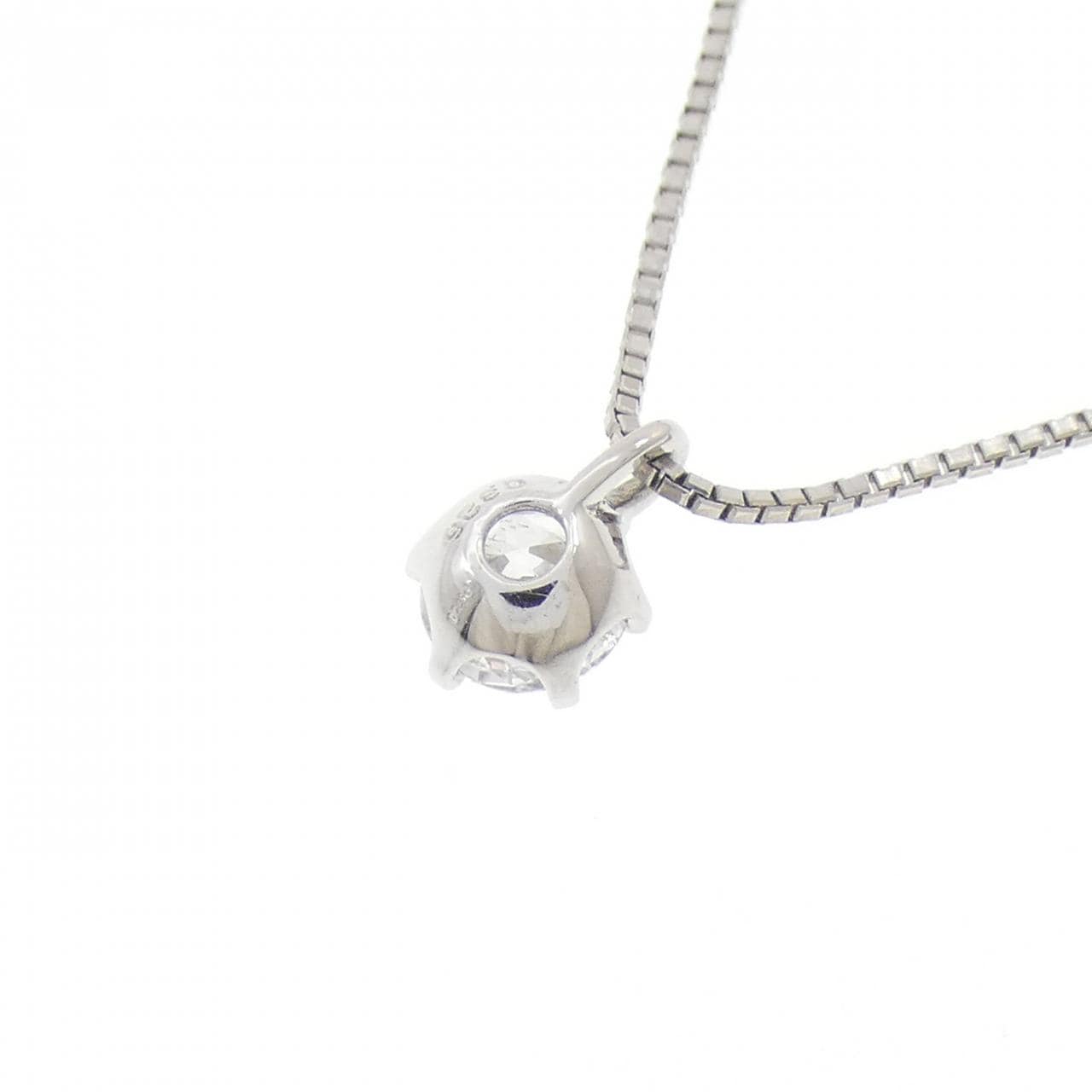 PT900/PT850 ソリティア ダイヤモンド ネックレス 0.326CT