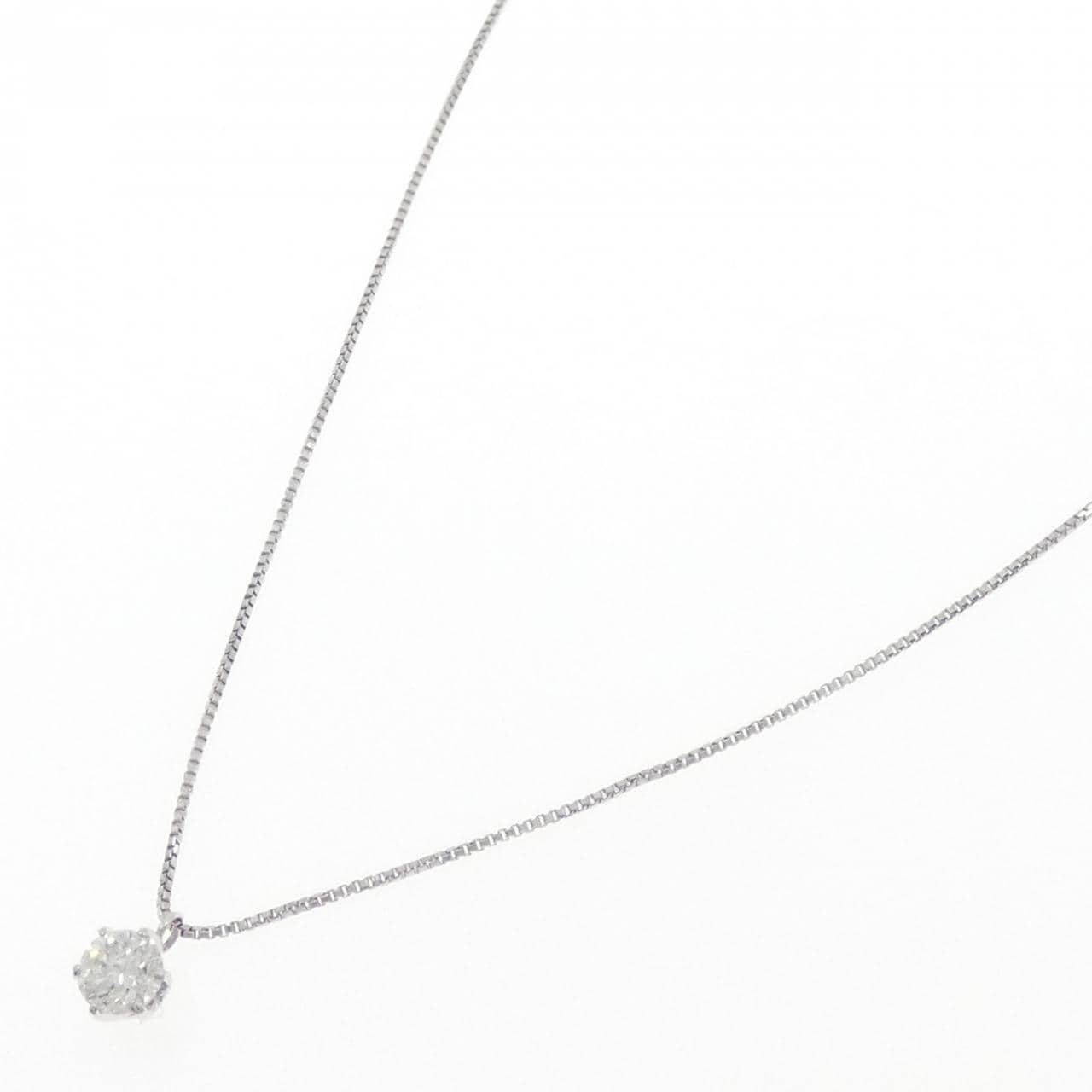 PT900/PT850 ソリティア ダイヤモンド ネックレス 0.30CT