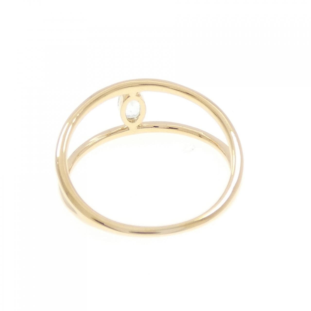 【新品】K18YG アクアマリン リング