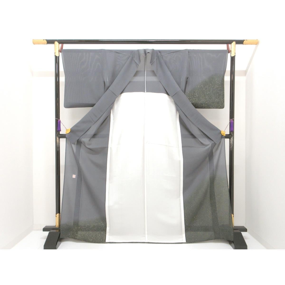 単衣　駒絽訪問着【二代目久保田一竹】