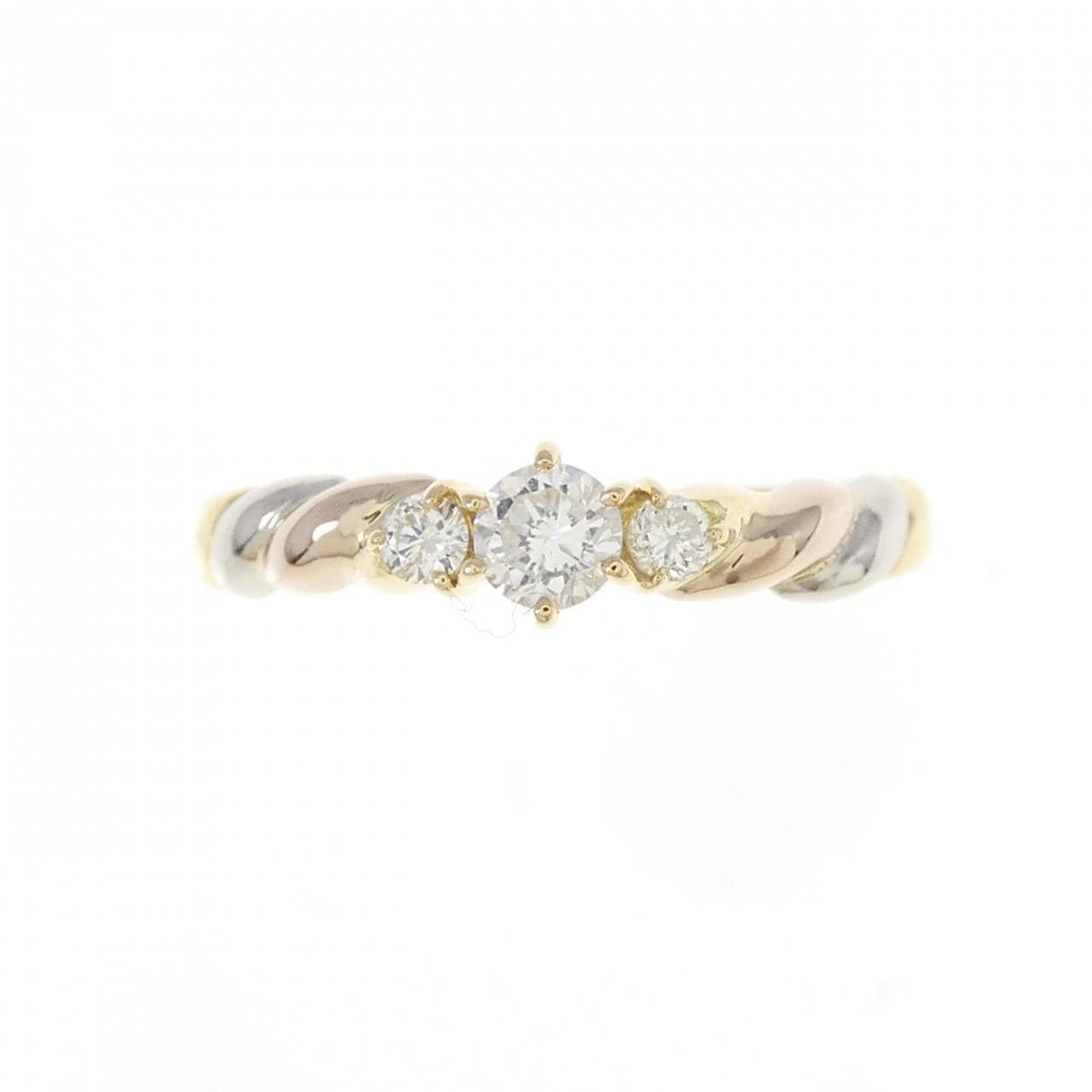 K18YG/PT/K18PG Diamond ring 0.21CT