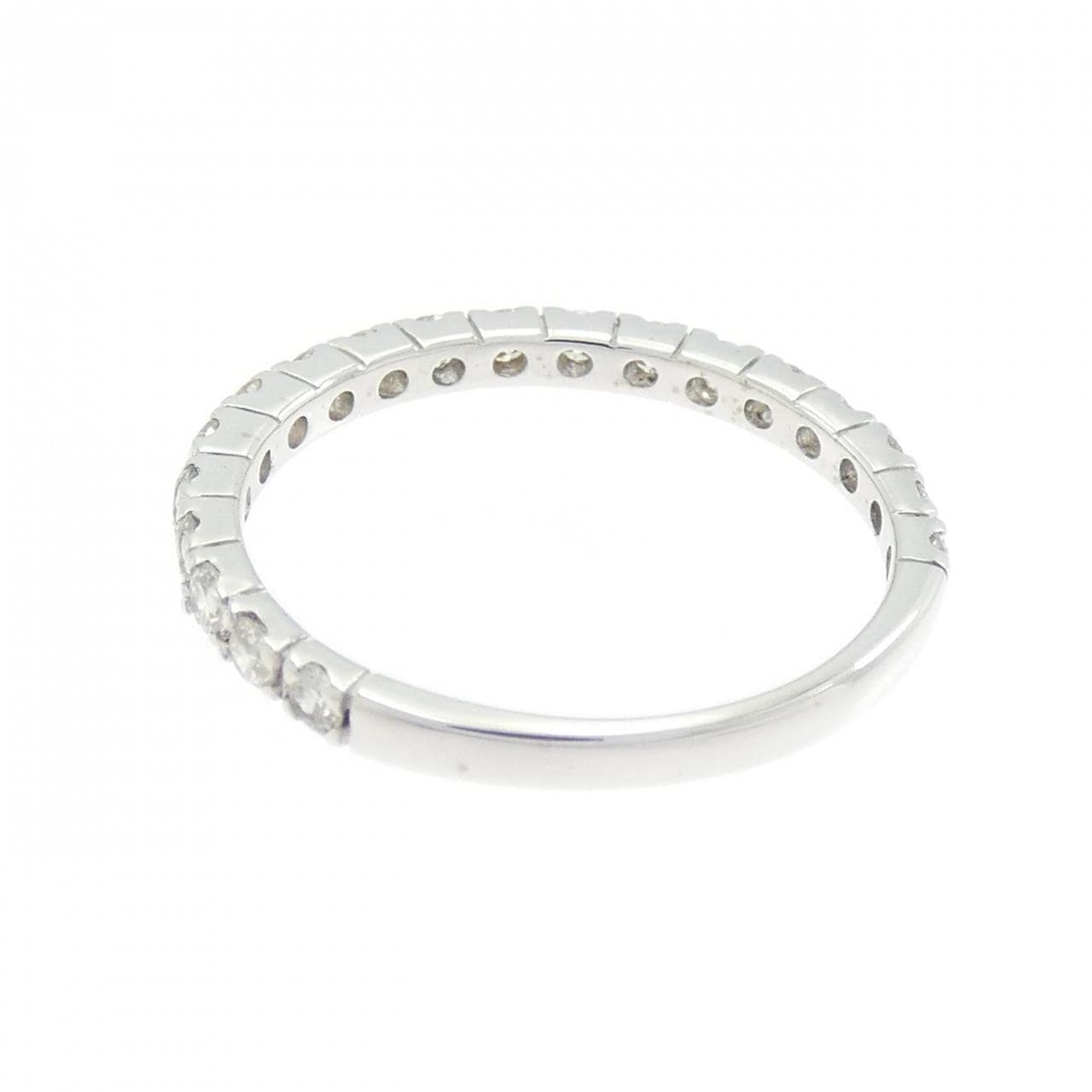 K18WG ハーフエタニティ ダイヤモンド リング 0.49CT