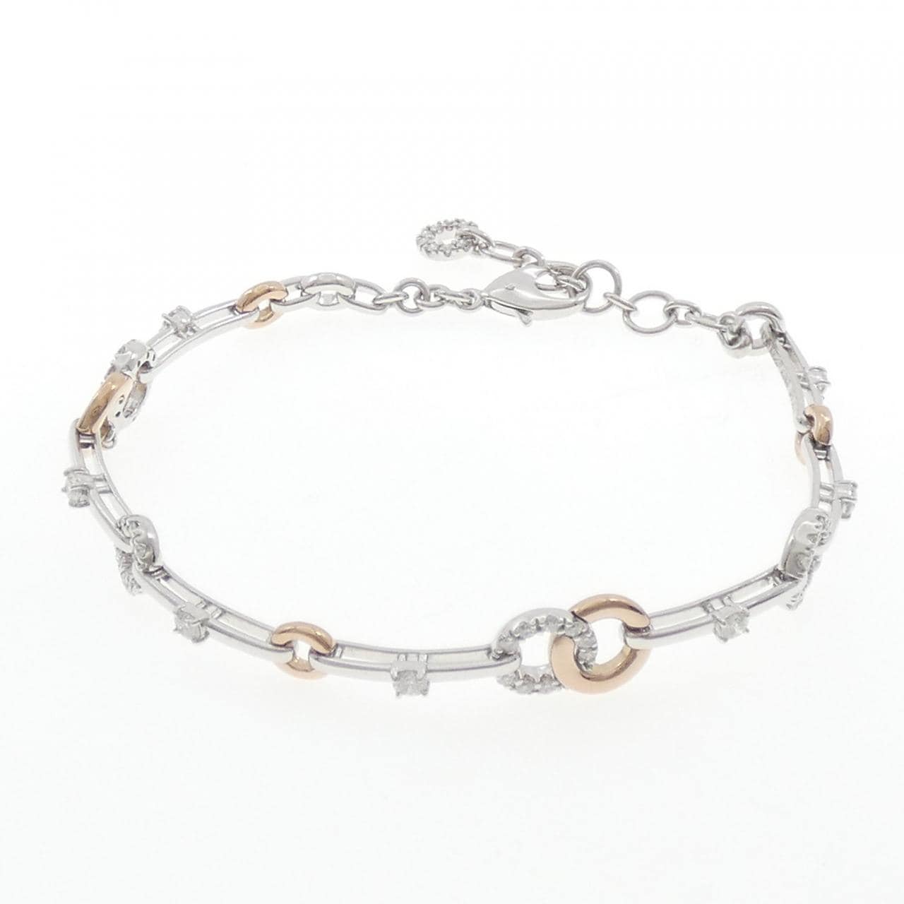 K18WG/K18PG ダイヤモンド ブレスレット 1.00CT