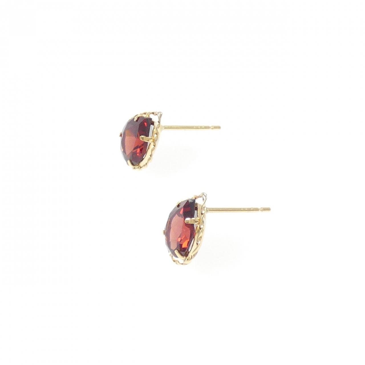 K18YG Garnet Earrings 2.20CT