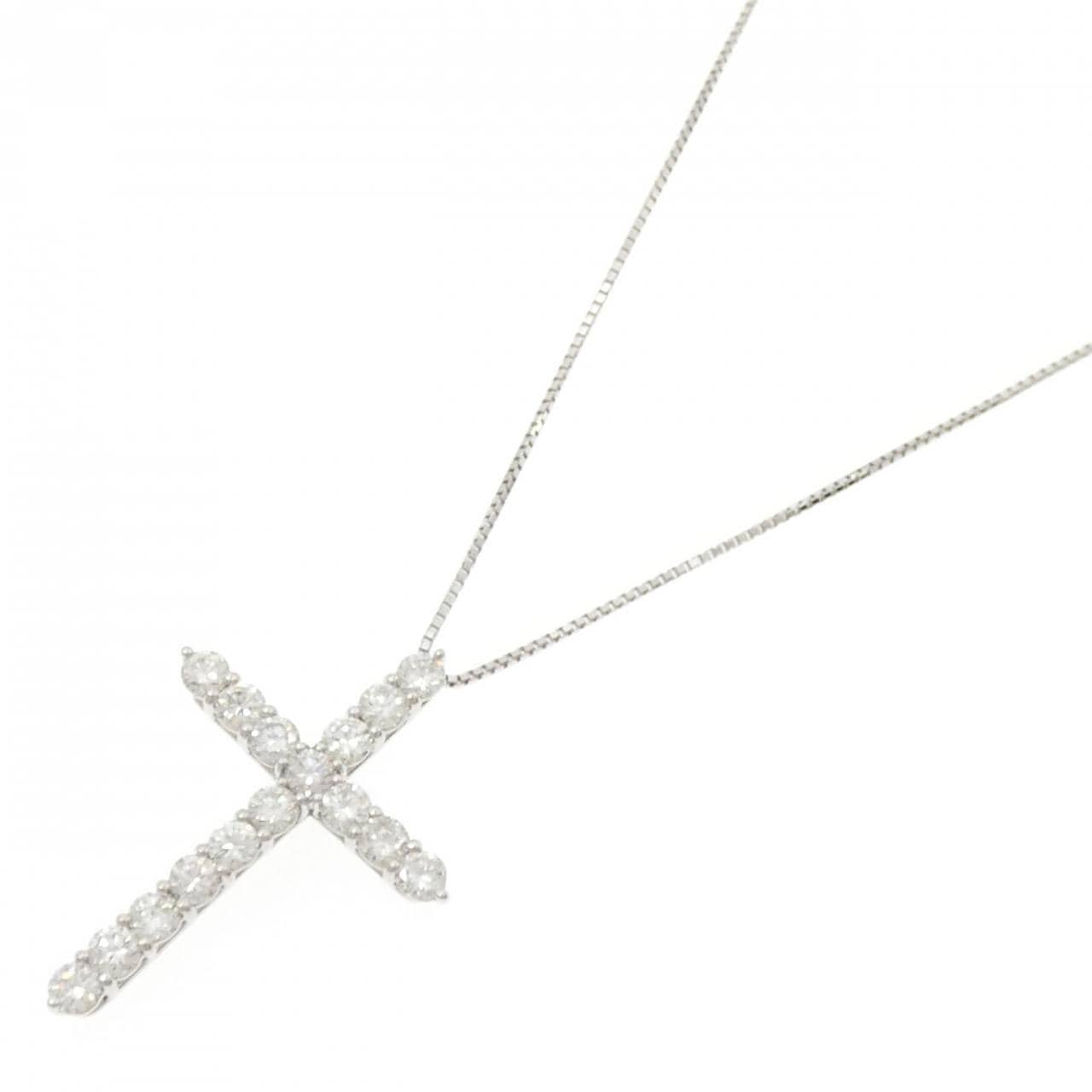 PT900/PT850 クロス ダイヤモンド ネックレス 3.035CT