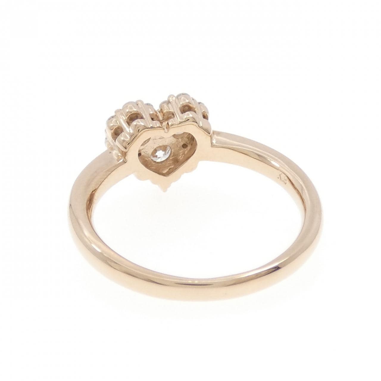 K18PG ハート ダイヤモンド リング 0.28CT