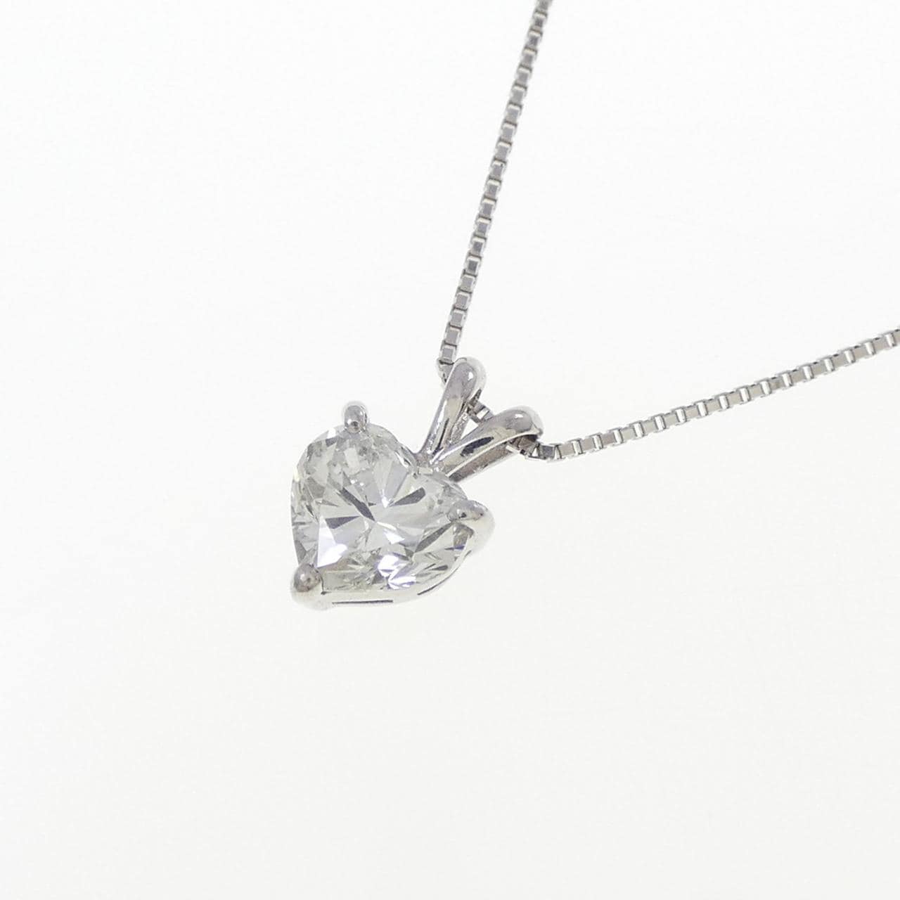 PT900/PT850 ハート ダイヤモンド ネックレス 0.622CT