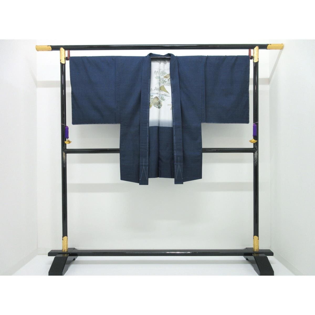 【未使用品】男物　【本場奄美大島紬】証紙付　１００山　きもの・長襦袢　２点セット