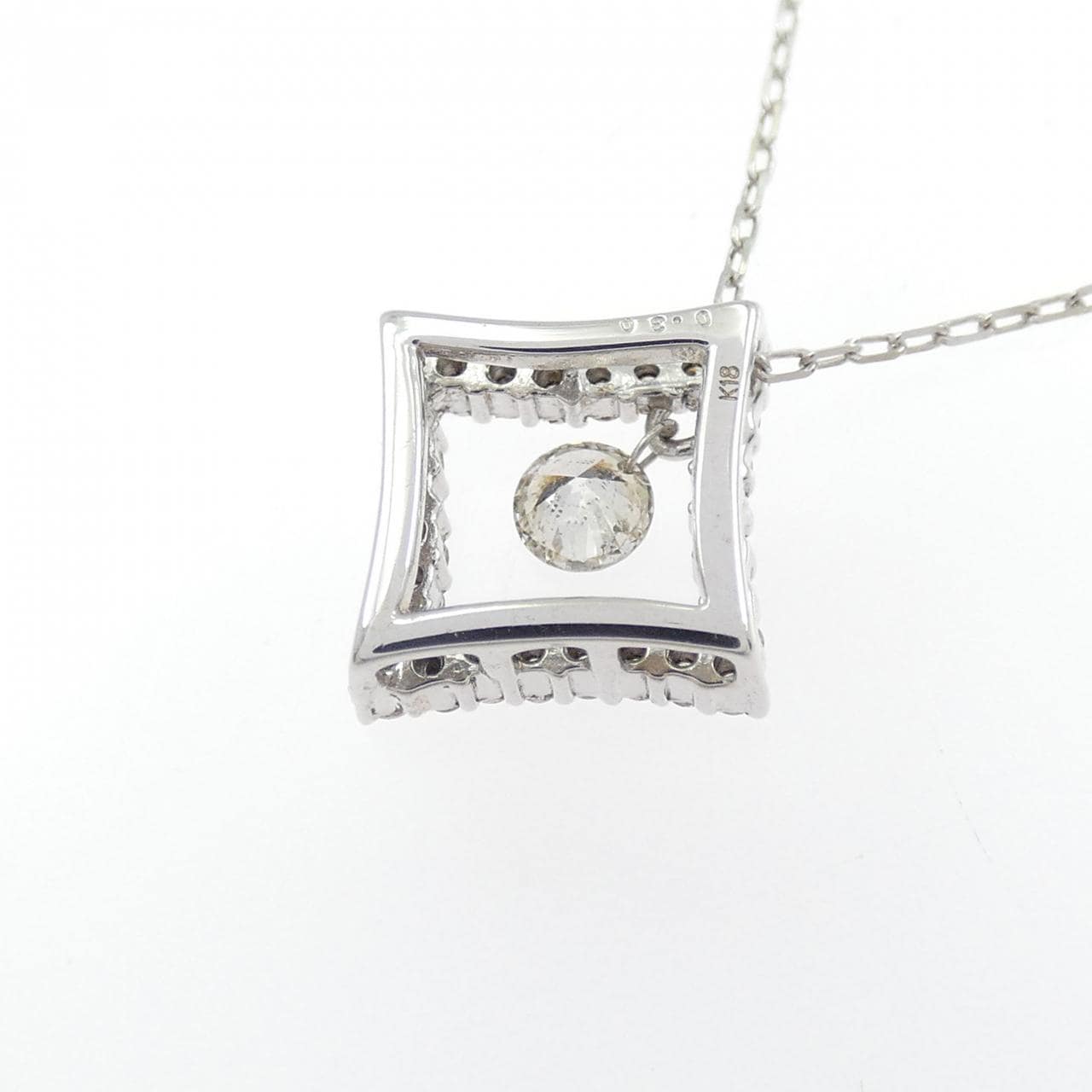 K18WG ダイヤモンド ネックレス 0.30CT